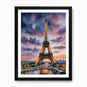 Sightseeing Eiffel Tower Art Print