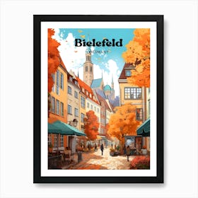 Bielefeld Germany Street view Modern Travel Art Art Print