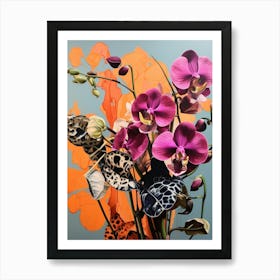 Surreal Florals Sweet Pea 2 Flower Painting Art Print