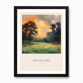 Phoenix Park Phoenix United States Vintage Cezanne Inspired Poster Art Print