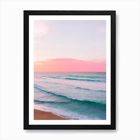 Dicky Beach, Australia Pink Photography 2 Art Print