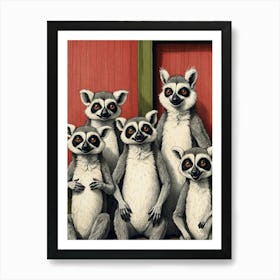 Lemurs Art Print