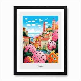 Poster Of Tropea, Italy, Illustration In The Style Of Pop Art 4 Art Print