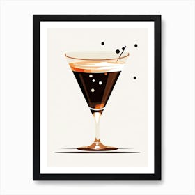 Mid Century Modern Irish Coffee Floral Infusion Cocktail 4 Art Print