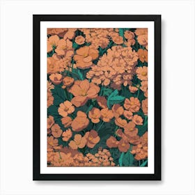 Default Flowers In Animation Like Walls 0 (3) Art Print