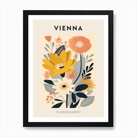 Flower Market Poster Vienna Austria 2 Art Print