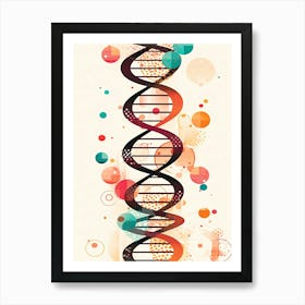 Dna Art Abstract Illustration 8 Art Print