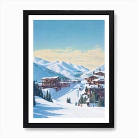 Snowmass, Usa Vintage Skiing Poster Poster