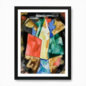 Abstraction; Blue, Yellow And Green (1913) Painting In High Resolution By Marsden Hartley Art Print