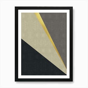 Minimalist art with gold 1 Art Print