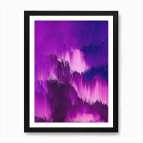 Colorful Abstract Glitch Sky (1) Art Print