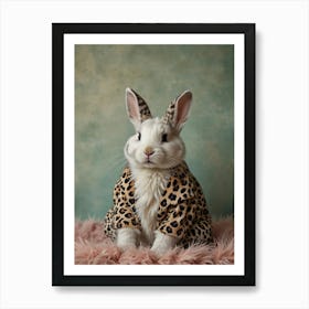 Rabbit In Leopard Print Art Print