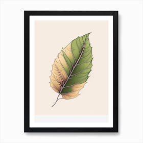 Ash Leaf Warm Tones 3 Art Print