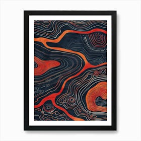 Wavy Lines 5 Art Print