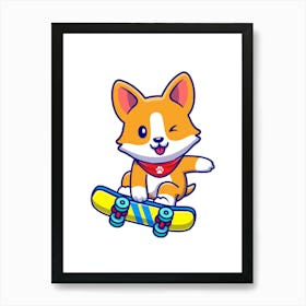 Prints, posters, nursery and kids rooms. Fun dog, music, sports, skateboard, add fun and decorate the place.25 Art Print