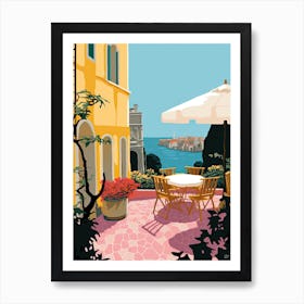 Ravello, Italy, Flat Pastels Tones Illustration 1 Art Print