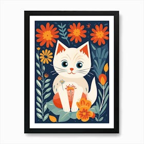 Baby Animal Illustration  Kitten 4 Art Print