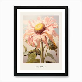 Floral Illustration Sunflower 1 Poster Art Print
