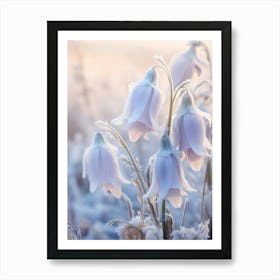 Frosty Botanical Canterbury Bells 1 Art Print