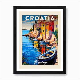 Rovinj Croatia 4 Fauvist Painting Travel Poster Art Print