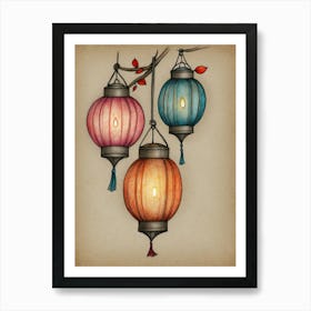 Chinese Lanterns 9 Art Print