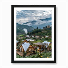 Village In The Mountains Art Print