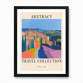 Abstract Travel Collection Poster Florence Italy 6 Art Print