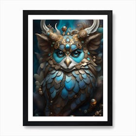 Owl god Art Print