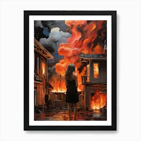 'Burning City' Art Print