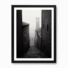 Volterra, Italy,  Black And White Analogue Photography  2 Art Print