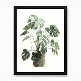 Monstera Plant 3 Art Print