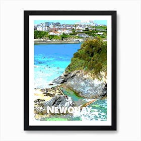 Newquay British Holiday Art Print Art Print