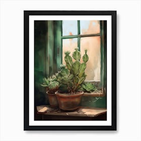 Peyote Cactus Window 3 Art Print