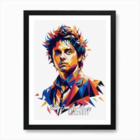 Greenday Billie Joe Armstrong 01 Portrait Music Icon Style WPAP Pop Art Art Print