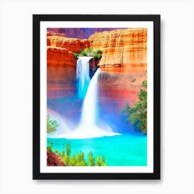 Havasu Falls, United States Majestic, Beautiful & Classic (3) Art Print