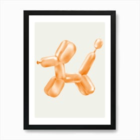 Balloon Dog Orange Art Print