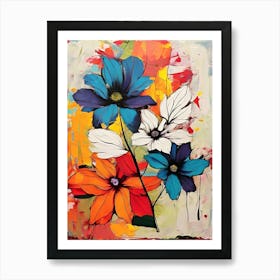 Abstract Flowers 3 Art Print