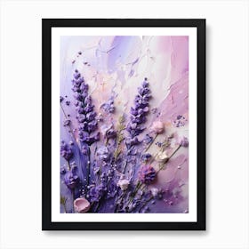 Lavender Flowers Painting Art Print