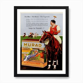 Murad Cigarette Advert, 1921 Art Print