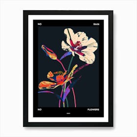 No Rain No Flowers Poster Poppy 3 Art Print