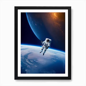 Astronaut In Space 12 Art Print