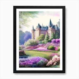 Biltmore Estate Gardens, 2, Usa Pastel Watercolour Art Print