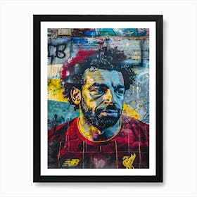 Pop art Mohamed Salah Art Print