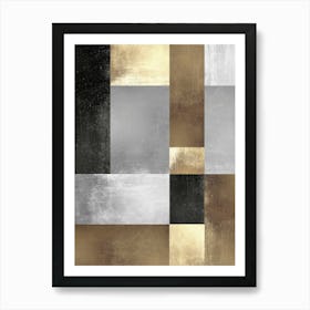 Metal and gold geometry 30 Art Print