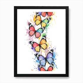 Butterfly Splatter Art Print