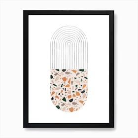 Terrazzo geometric shapes Art Print