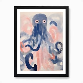 Playful Illustration Of Octopus For Kids Room 3 Art Print