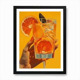 Glass Of Orange Juice 5 Art Print