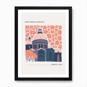 Saint Mark S Basilica   Venice, Italy, Warm Colours Illustration Travel Poster 2 Art Print