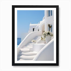 A House In Santorini Art Print